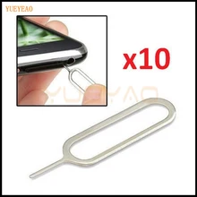 Yueyao 10 шт. для iPhone лоток для sim-карты открытая Выталкивающая шпилька ключ для iPhone 6 S для huawei для samsung+ номер для отслеживания