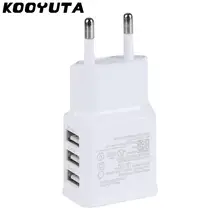 Универсальный адаптер KOOYUTA с европейской вилкой и 3 портами питания переменного тока, настенное зарядное устройство для iPhone, samsung, зарядное устройство для сотового телефона