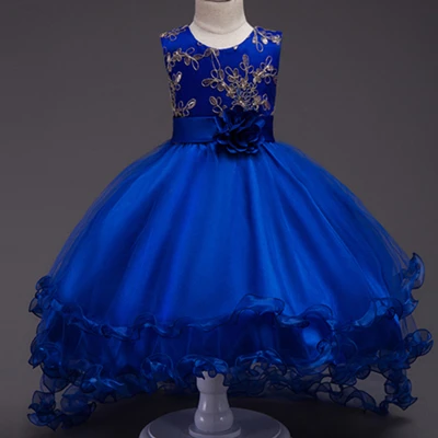 royal blue and gold flower girl dresses
