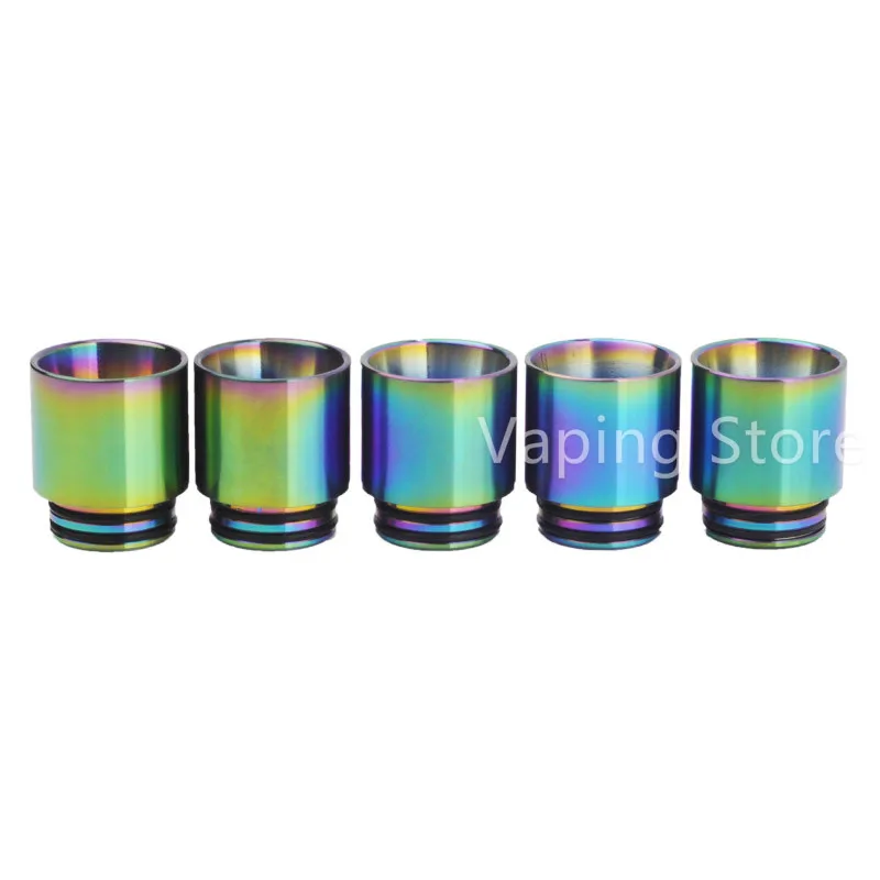 

810 Stainless Steel Rainbow Drip Tip Mouthpiece for TFV8 TFV12 TFV8 Big Baby and All 810 & Goon Sized Tanks