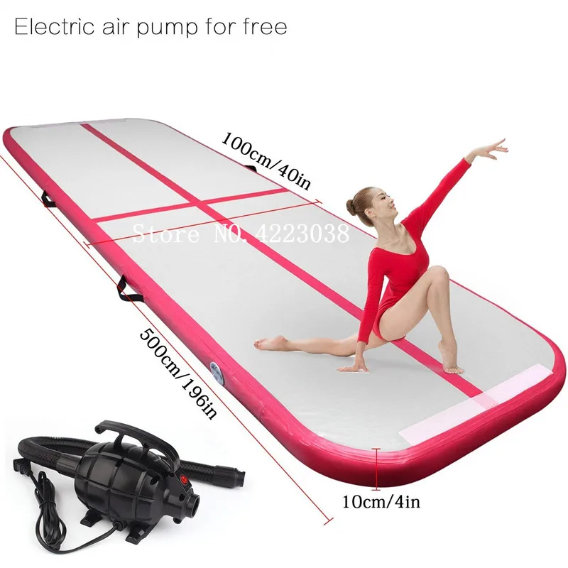 Free Shipping 5m Inflatable Cheap Gymnastics Mattress Gym Tumble Airtrack Floor Tumbling Air