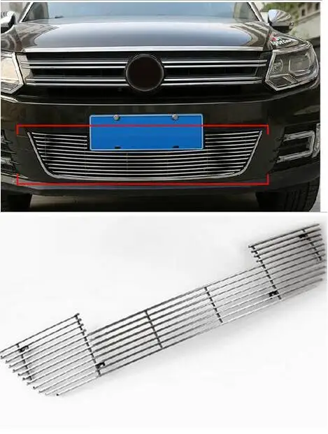 

For Vw Tiguan 2010 2011 2012 2013 2014 2015 Metal 1Set Car Auto Accessory Front Grille Trim Racing Round Trim