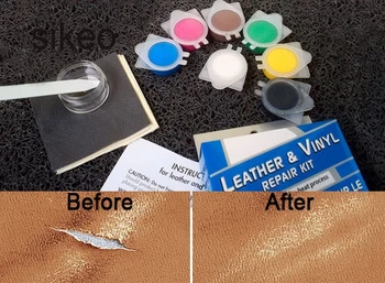 

Sikeo Newest DIY Auto Car Seat Sofa Coats Holes Scratch Cracks Rips Leather Repair Tool No Heat Liquid Leather Vinyl Repair Kit