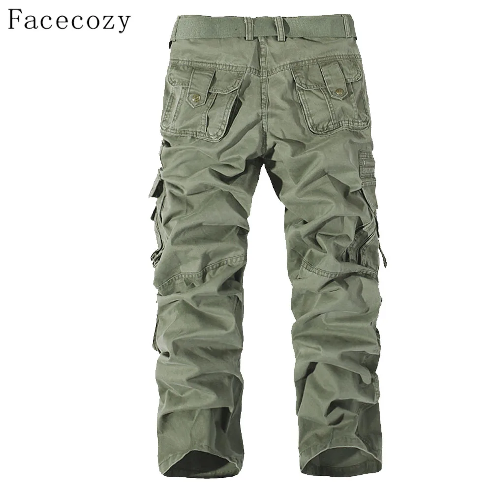 Facecozy для Для мужчин осень ветрозащитные штаны Мужской поход спортивных брюк с несколькими карманами размера плюс