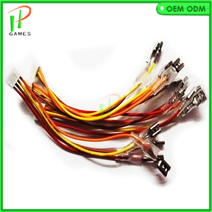 

Arcade game machine button wires Led push button 4 pin cable lamp button line