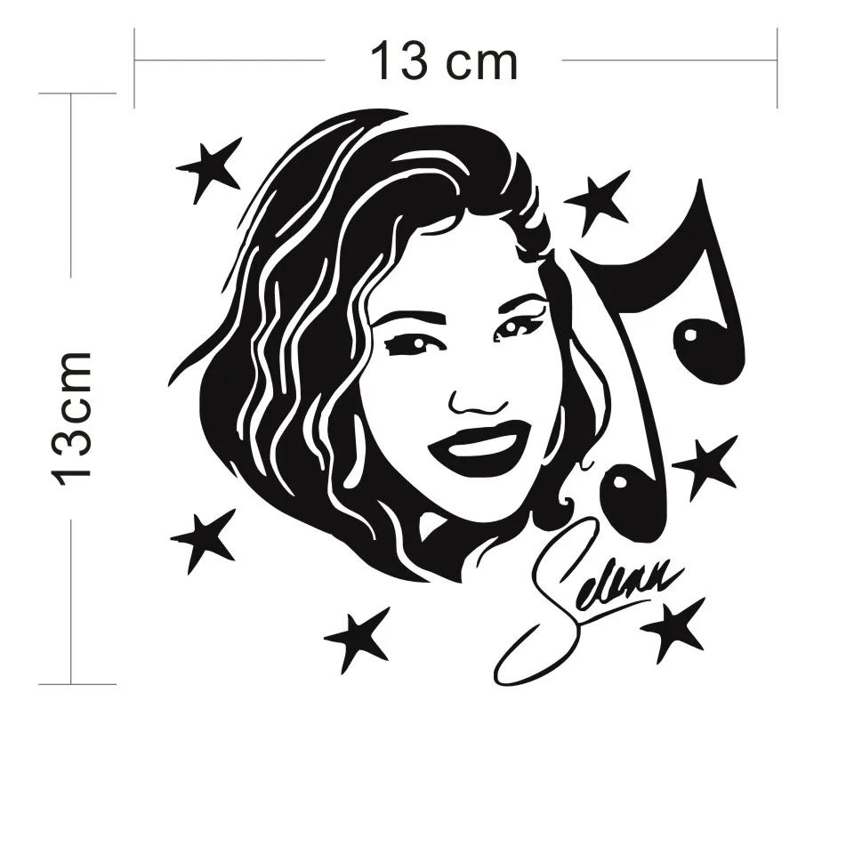 Cunymagos Selena Quintanilla Singer Actress Music Fashion Car Sticker Creative Car Auto Motorcycle Car Vinyl Stickers 13cm13cm (2)