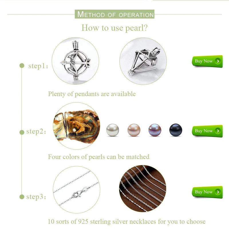 BAMOER Vacuum-Packed 6-7mm Round Akoya Pearls in Oyster White Pink Lavender Black Saltwater Pearl SCP000