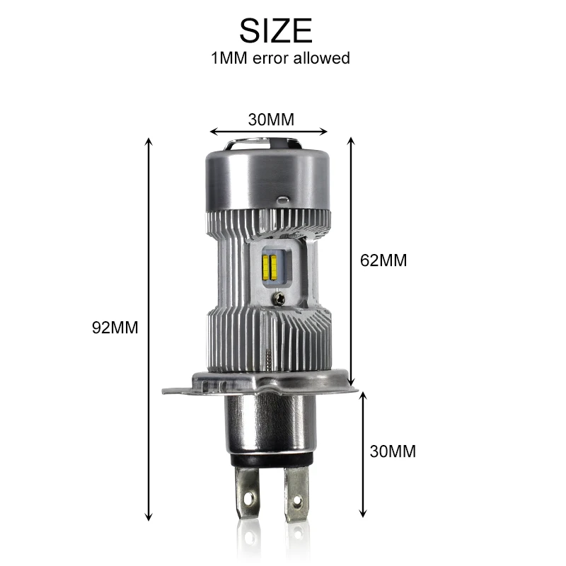 CNSUNNYLIGHT H4 LED HB2 9003 5200LmLamp Car Headlight Bulb High Low Dual Bi-Beam 6000K White Turbo Fan Canbus 12V 24V Car Light (8)