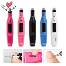 Электрическая дрель для маникюра Gelfavor, 1 набор, профессиональные 6 бит, инструменты для маникюра, педикюр, машинка для маникюра, электрическая ручка для маникюра