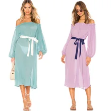 Beach Dresses For Women Bikini Cover Beachwear Swimsuit Skirt Pareo Swim Dress Belt Long Sleeve Outside Smock Upper Garment
