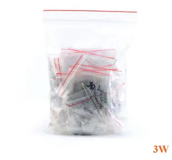 

75Pcs 3W Carbon Film Resistors 0.1 Ohm ~ 20 ohm or 27 ohm ~ 750 ohm 5% Assorted Kit Resistance 15 Values-5pcs