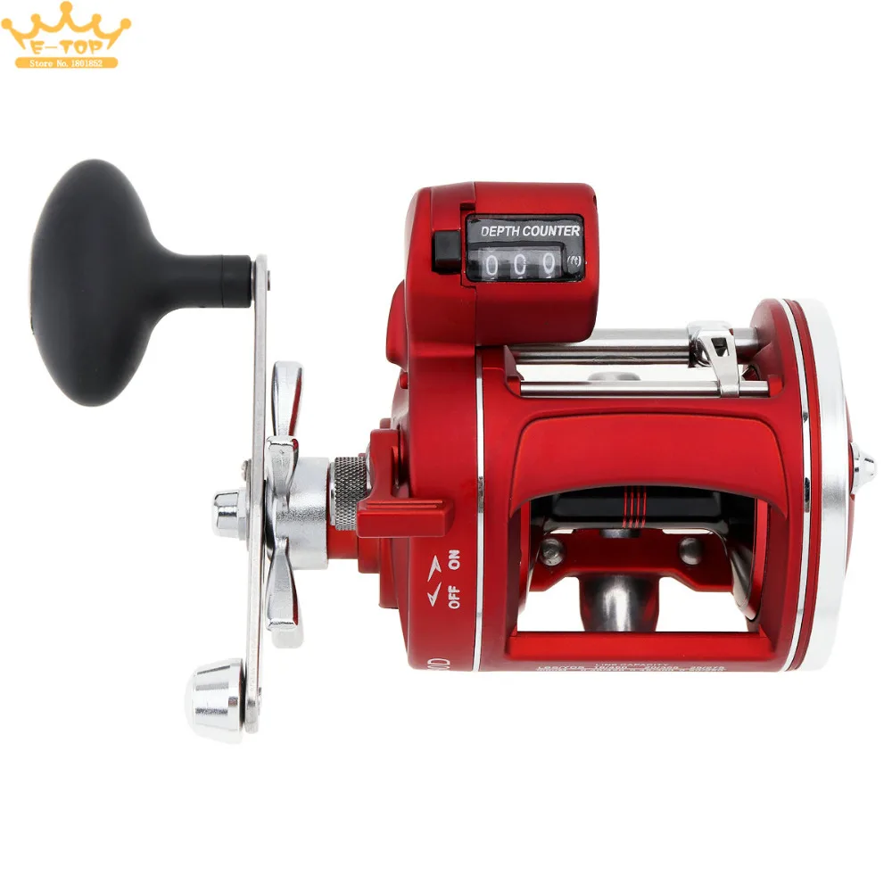 

12 Ball Bearing 3.8:1 Gear Ratio High Strength Cast Drum Wheel Casting Fishing Reel with Depth Counter