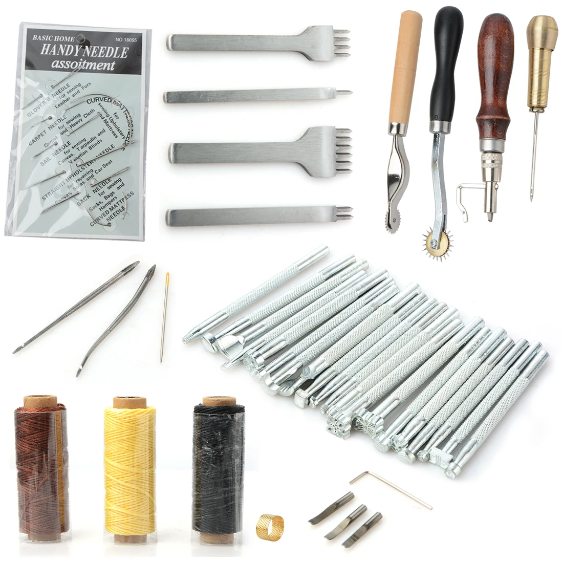 Buy New Leather Craft Punch Tool Sets Kits 34Pcs Diy