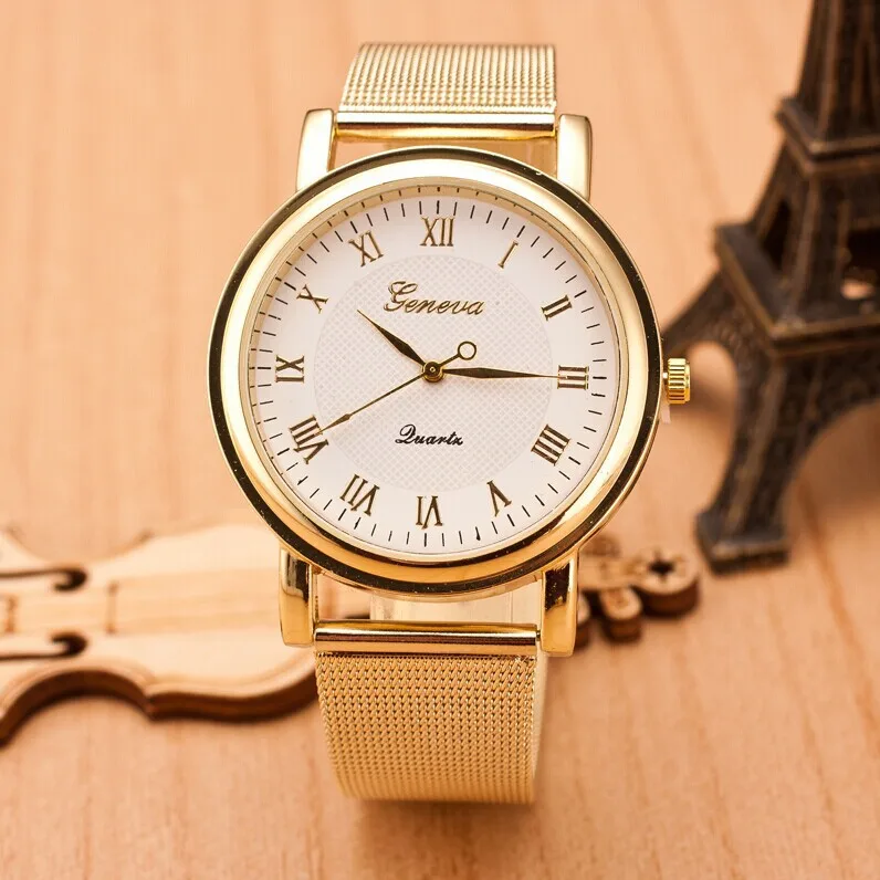 New Famous Brand Casual Women Quartz Wrist Watch Roman numerals Retro