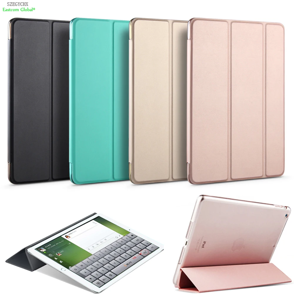 Ультратонкий чехол подставка из ПУ кожи для iPad Air 2 умный с функцией пробуждения и