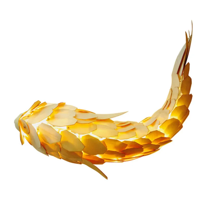 

Vintage LED Wall Light Bamboo Fish Handmade Wall Mount Wall Sconces Stair Aisle Corridor Bar Entrance Home Decor Lighting H105