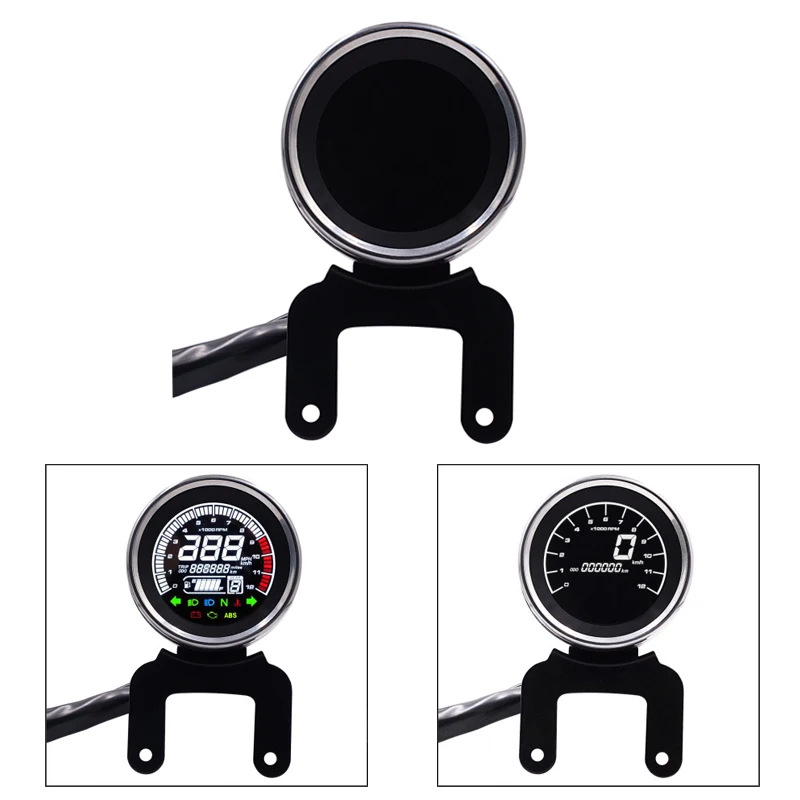 

Motorcycle Motorbike LCD Digital Speedometer Odometer RPM Tachometer KM/H MPH