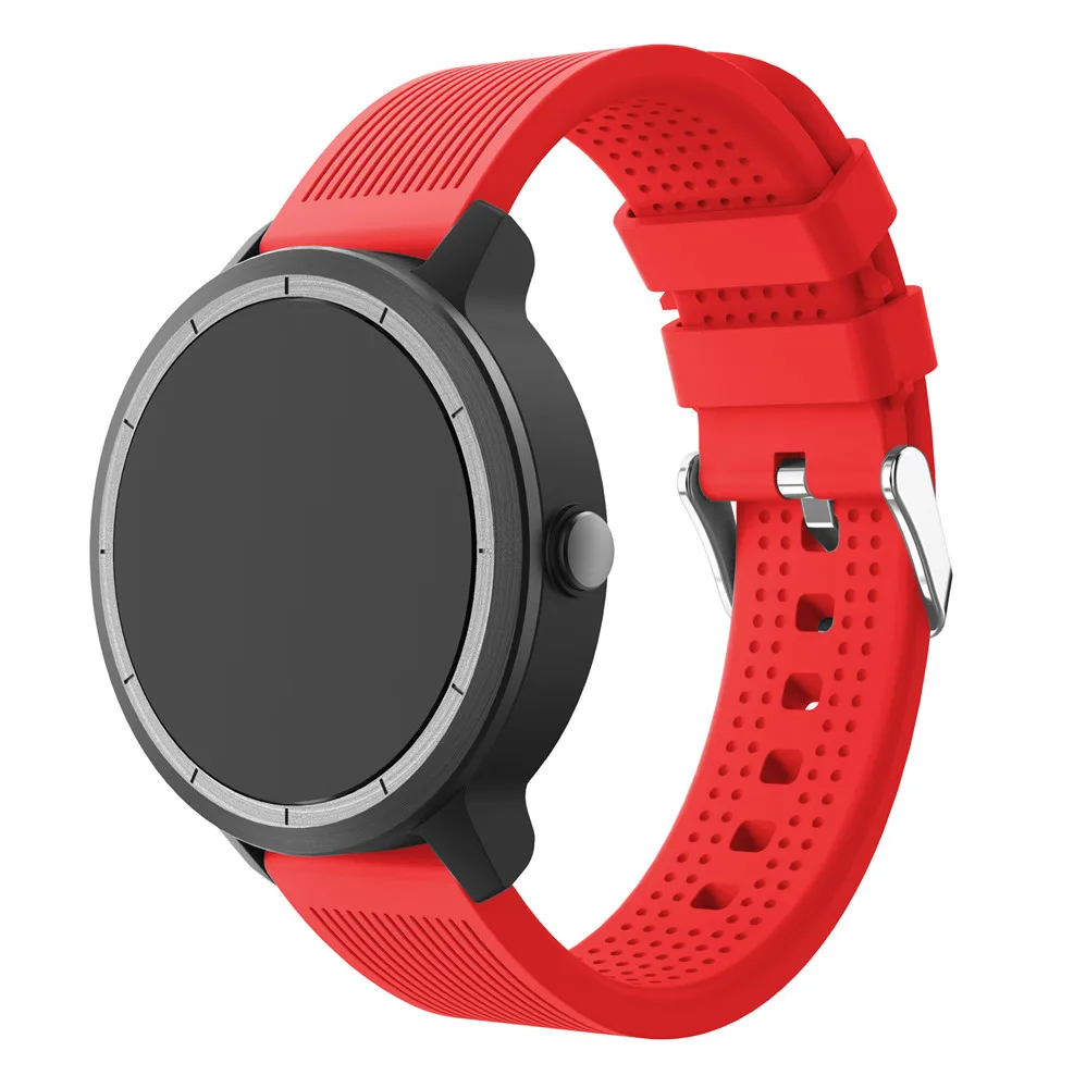 Мягкий силиконовый сменный ремешок для смарт-часов Garmin vivoactive3 vivomove HR смарт-браслет samsung Galaxy watch активный ремешок - Цвет ремешка: Красный