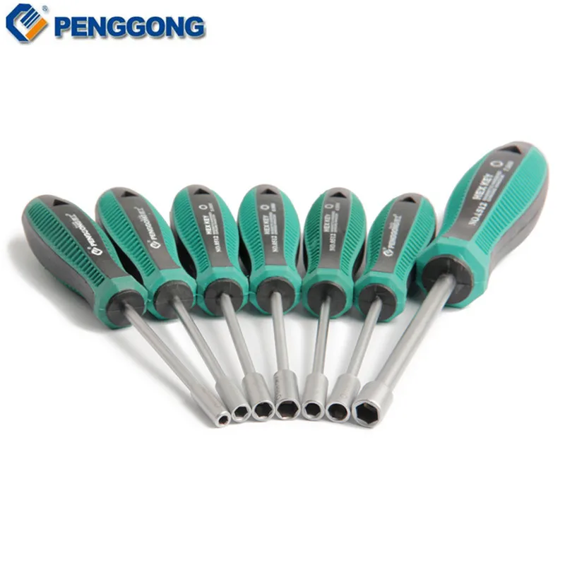 PENGGONG 7 шт. Набор отверток 3/4/4.5/5/5.5/6/7 мм шестигранный динамометрический ключ