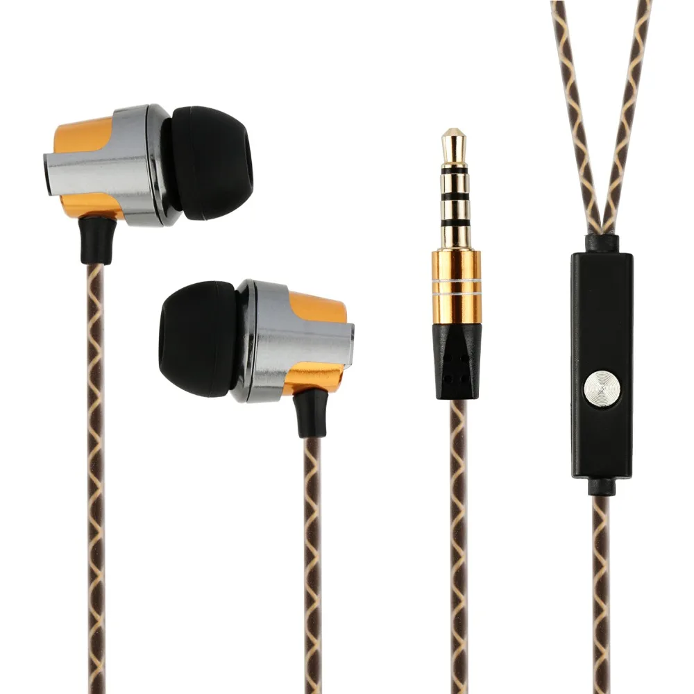 Aluminum Casing Earphones with microphone High Stereo Audio Sound With Strong Bass for font b smartphone