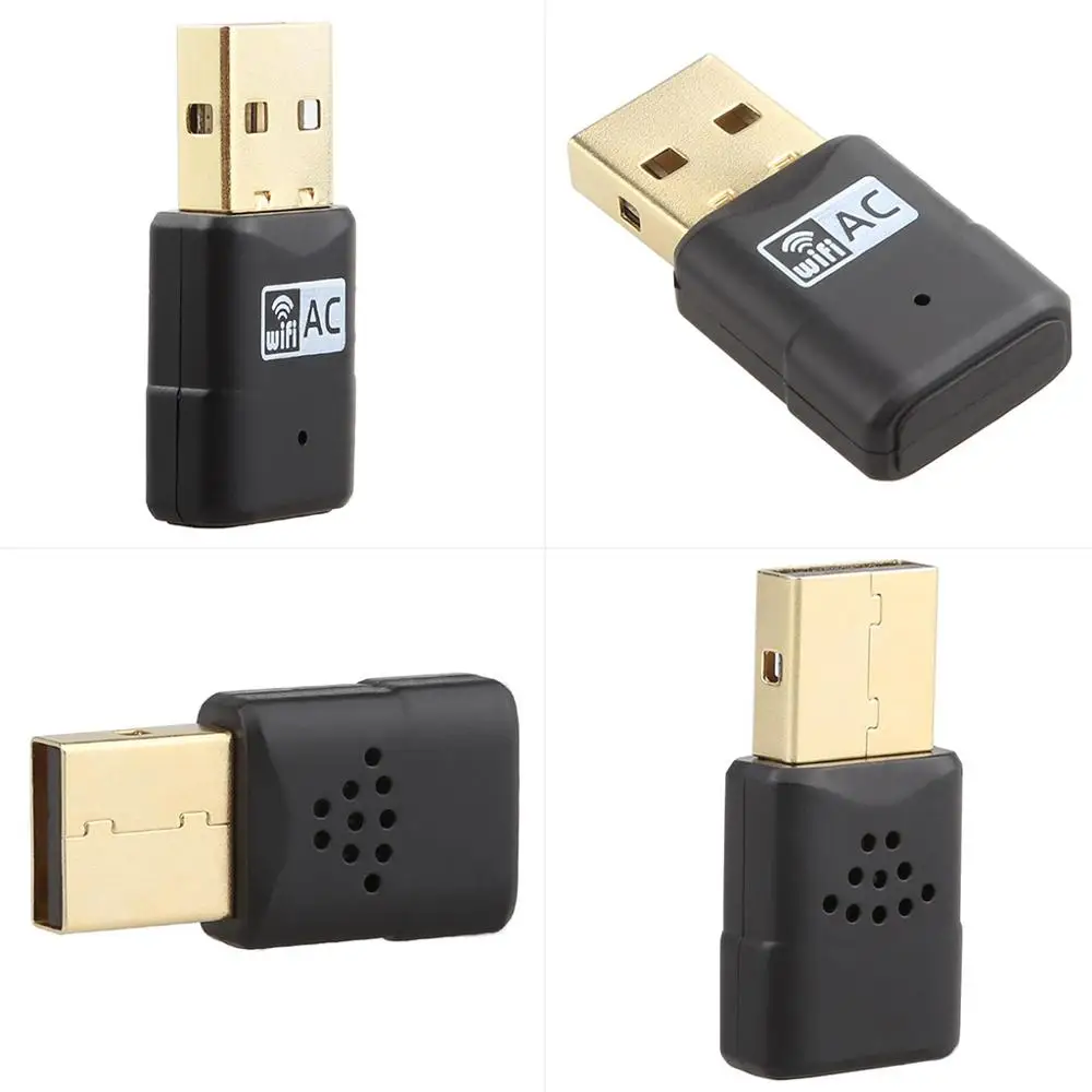 600 Мбит/с мини USB двухдиапазонный WiFi приемник 2,4 ГГц+ 5 ГГц беспроводной сетевой адаптер для настольного ПК ноутбук Mac Windows 7/8/10