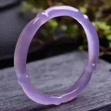 Натуральный Бразильский император фиолетовый агат Халцедон Браслет