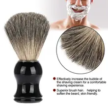 Portable Men Beard Brush Plastic Handle Shaving Brush for Salon Home Travel Use Shaving Accessories