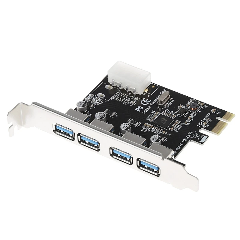 4 порта PCI-E к USB 3,0 концентратор PCI Express карта расширения адаптер 5 Гбит/с скорость