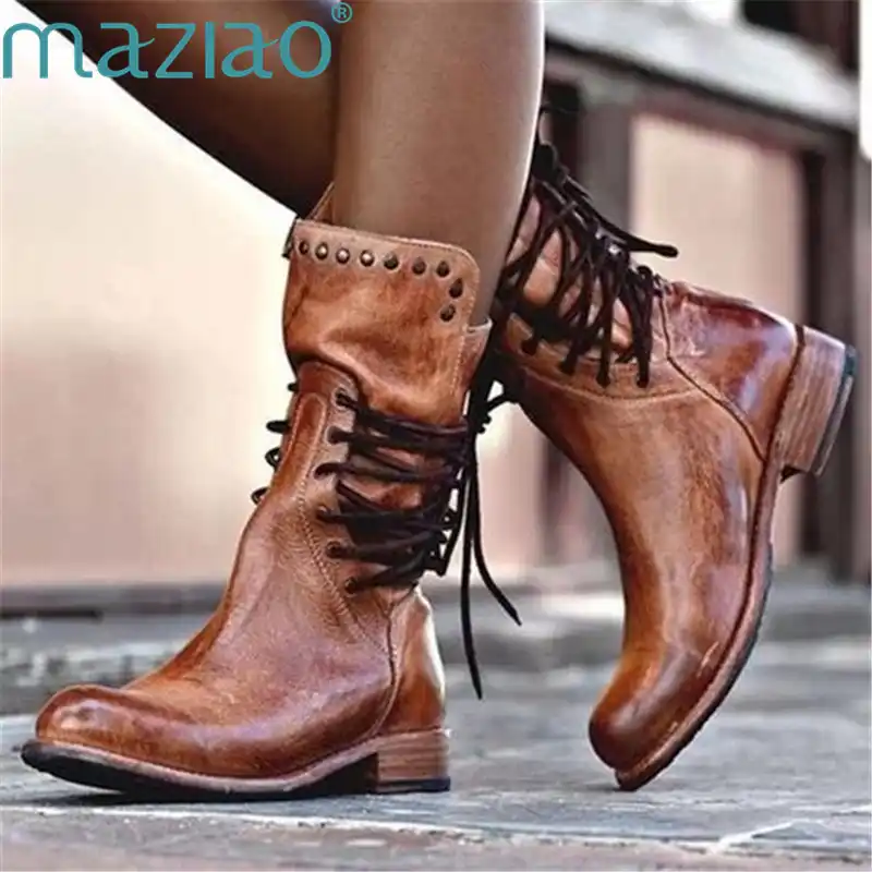 low heel martin boots