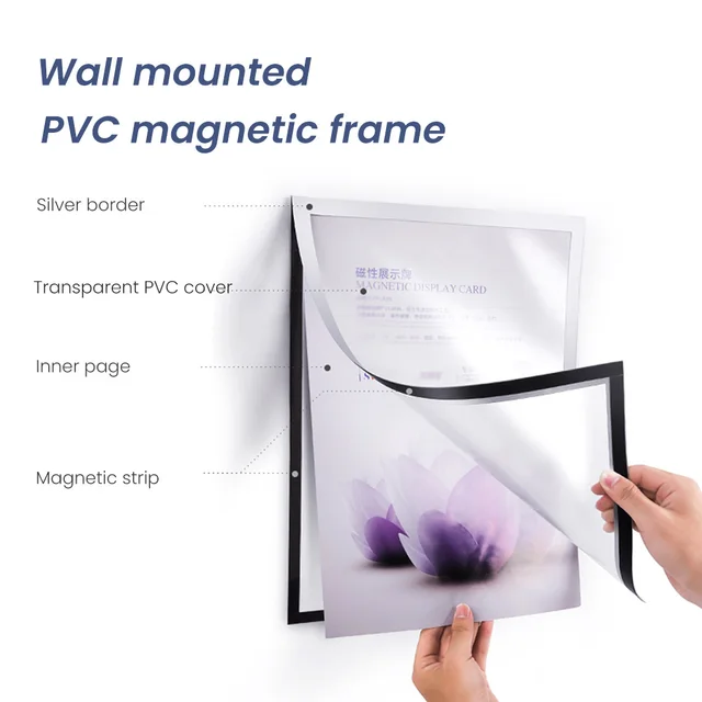 a5 clear magnetic business poster picture photo certificate document