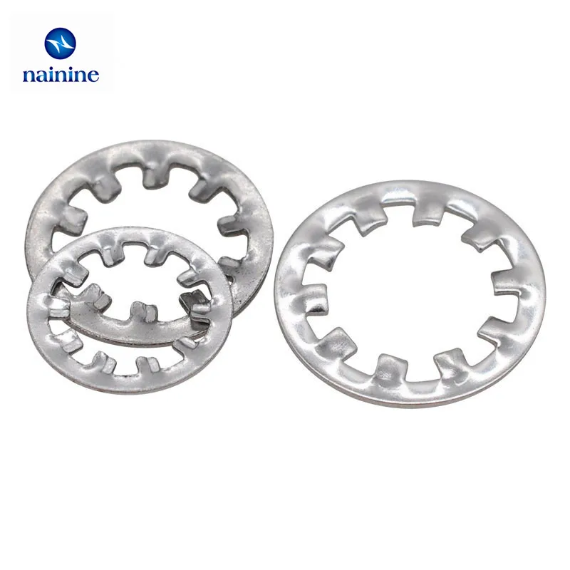 

20/50/100PCS M3 M4 M5 M6 M8 M10 M12 DIN6797J 304 Stainless Steel A2 Internal Toothed Shakeproof Washers Lock Washer GB861.1