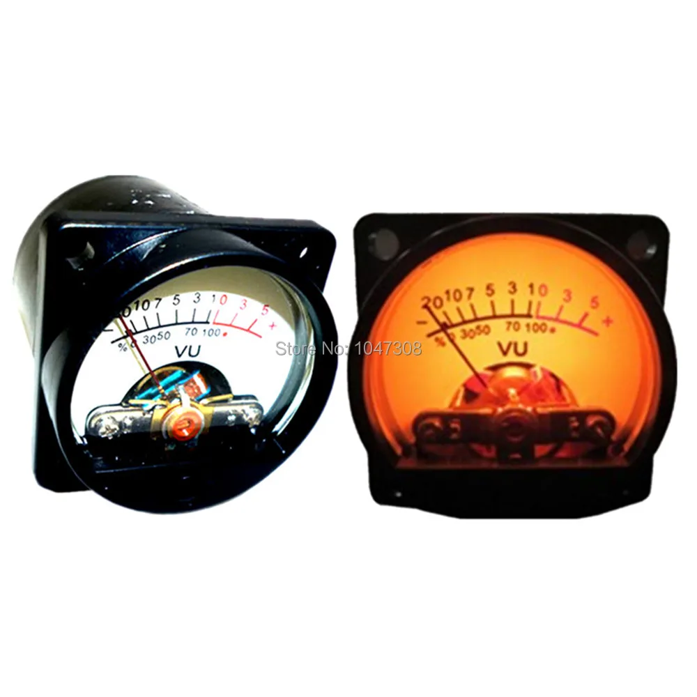 2pcs 500vu Vu Meter Gauge Panel Audio Level Amp Back Light Recording