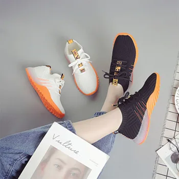 

Leisure shoes women spring and summer 2019 small white shoes breathable women's net shoes leisure flat-heeled single shoes