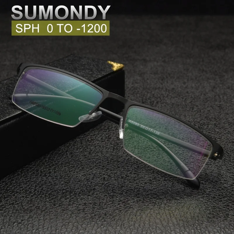 SUMONDY SPH-0 5 to-12 очки для близорукости по рецепту мужские оправы из сплава синий