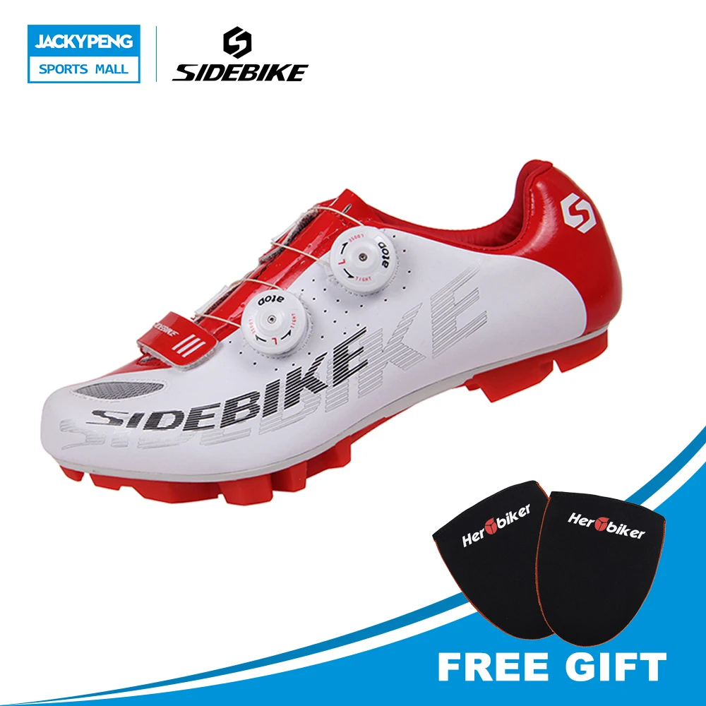SIDEBIKE профессиональные велосипедные ботинки rey система SPD самоблокирующиеся MTB велосипедные кроссовки для бега для мужчин - Цвет: Белый