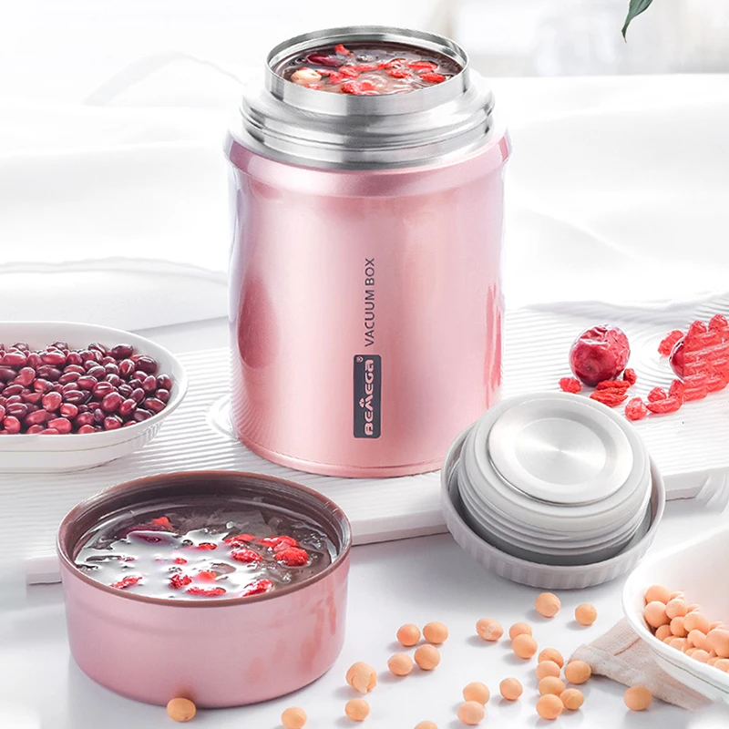 

500ml / 750ml / 1000ml Stainless Steel Thermos Bottle Food Container Braised Beaker Thermal Stew Pot Insulation Soup Thermoses