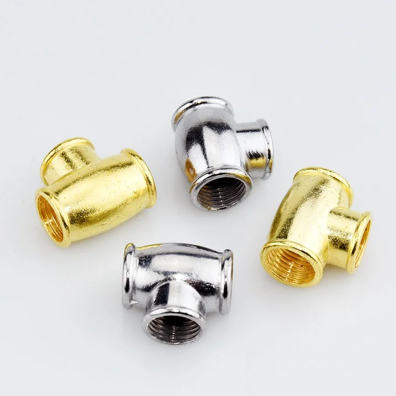 

10pieces/lot M10 female tee coupling, three-way connection; T-connection; duplex fitting for lighting lamps clip mount
