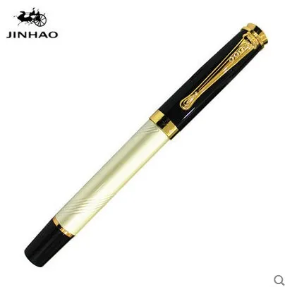 Jinhao, высокое качество, роскошная, 500, черная, белая, поперечная линия, для бизнеса, офиса, Ручка-роллер, новинка, идеальное сочетание, ручка в подарок - Цвет: C