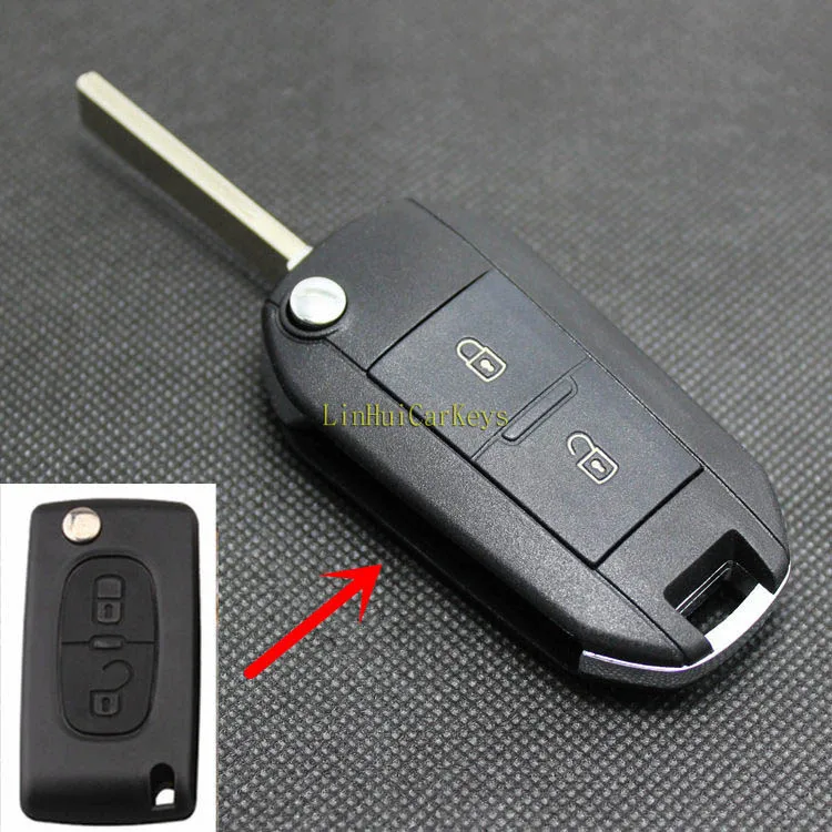 PINECONE для PEUGEOT 307 308 408 чехол ключа 2 кнопки обновленный и модифицированный от