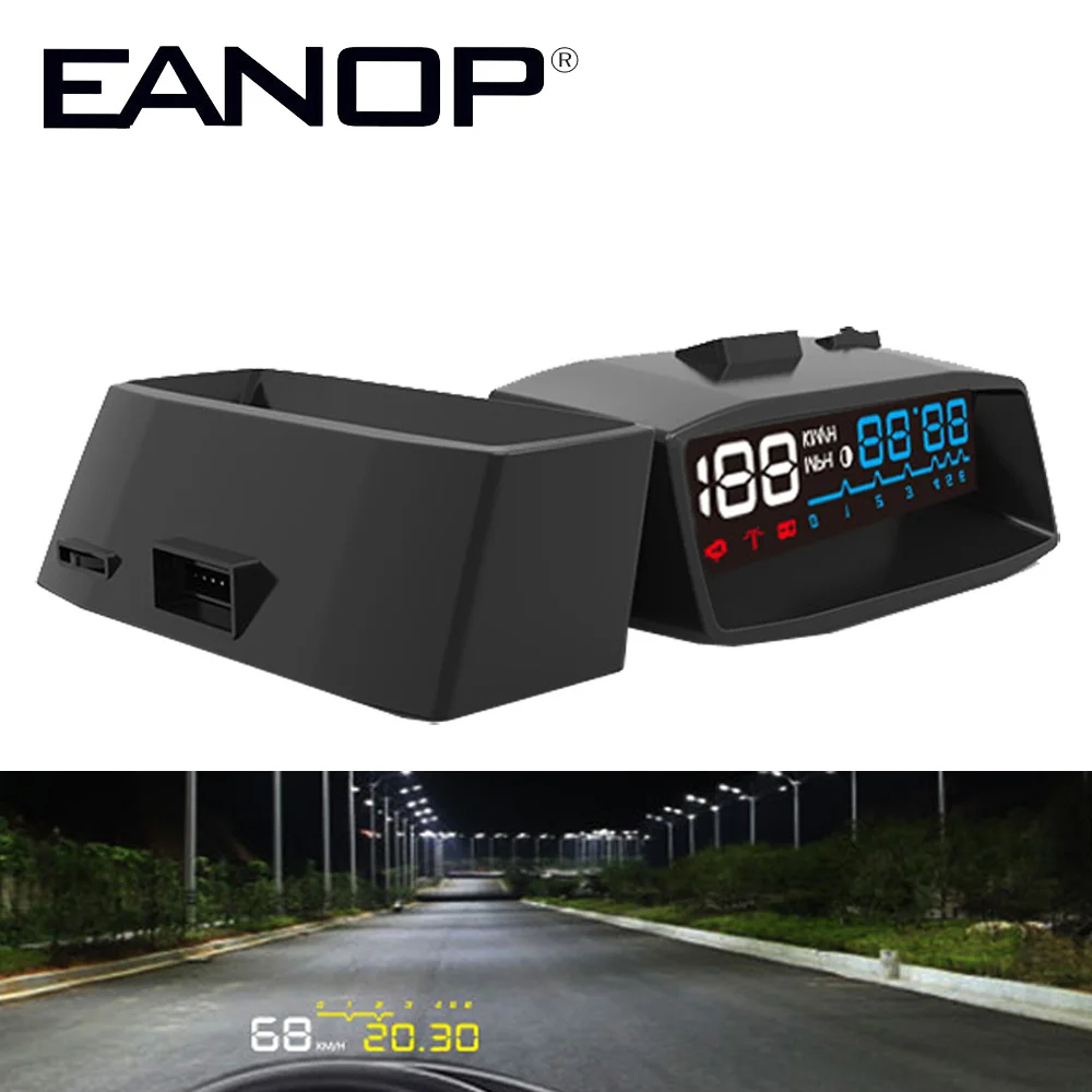 EANOP EN SMART HUD Head up Display OBD II EOBD Автомобильный Цифровой спидометр для Audi a6 c6 Toyota Ford|display
