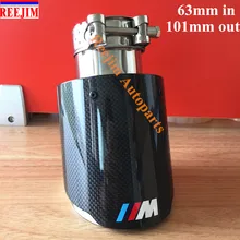 M Ponta De Escape De Carbono Desempenho inoxidável Em 63mm (2.5 “) fora 100mm (4”) carro-styling carro da ponta do silencioso de escape Akrapovic