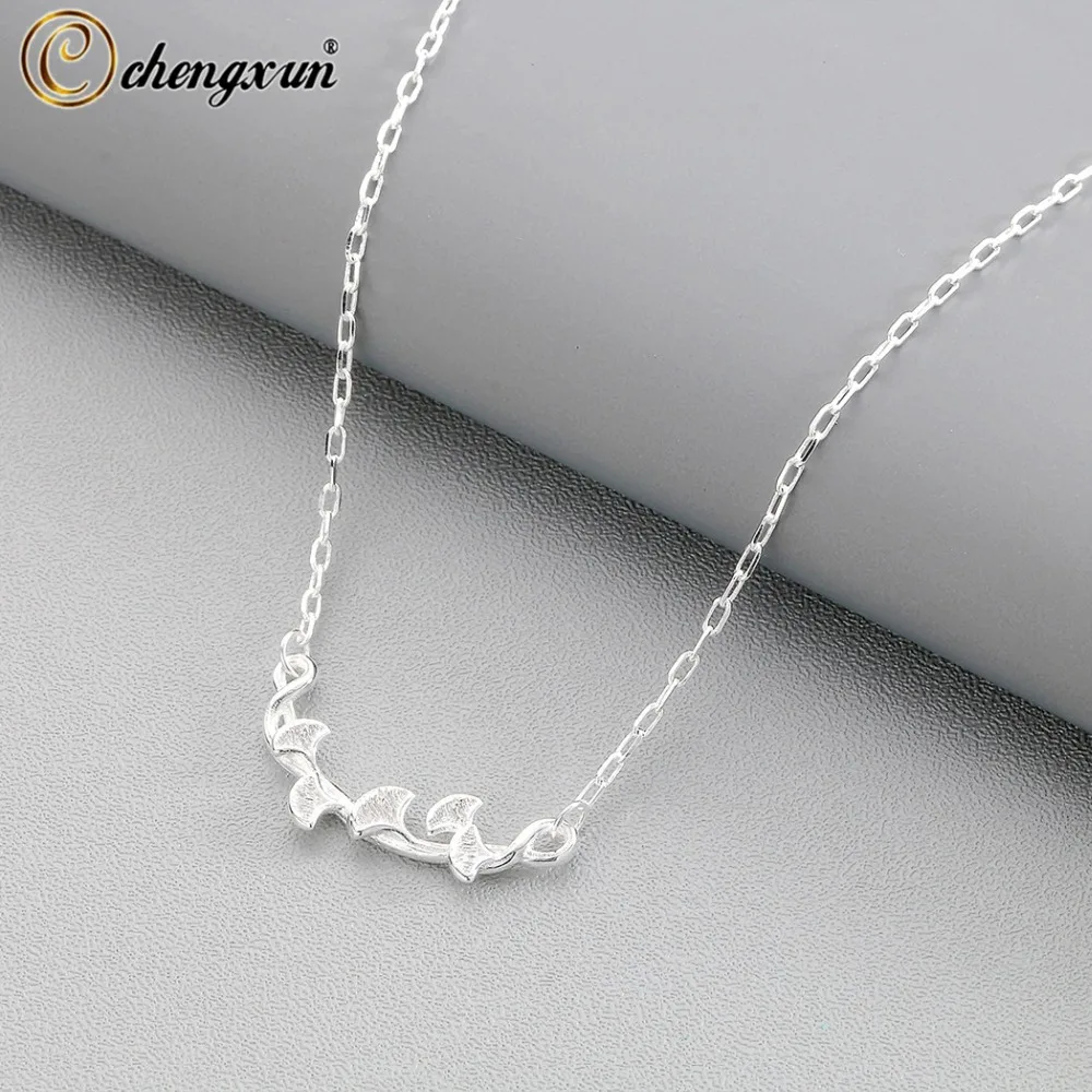

CHENGXUN Delicate Plants Statement Necklace For Women Fashion Charm Jewelry Leaves Pendant Wedding Chain Necklaces Gift