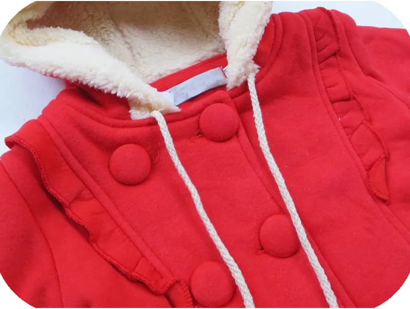 Красная шинель размером 6 лет теплое детское зимнее пальто Куртка на подкладке для малышей девочек новогодние и рождественские костюмы Детская одежда Одежда Bebe