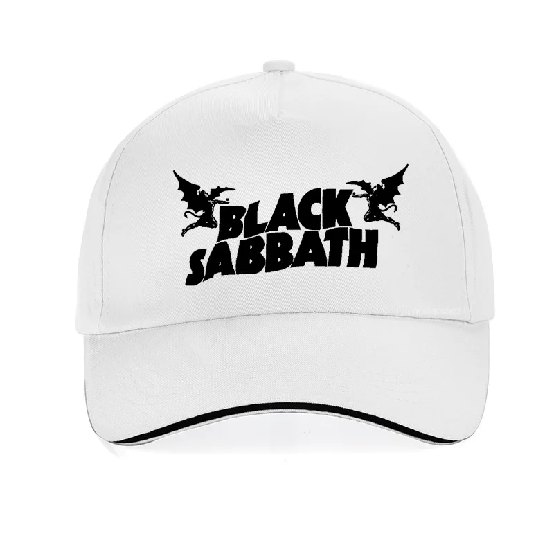 Black Sabbath Rock Band cap США Тур хэви-метал, Рок Бейсболка s хлопчатобумажная Бейсболка унисекс регулируемая бейсболка bone - Цвет: Белый