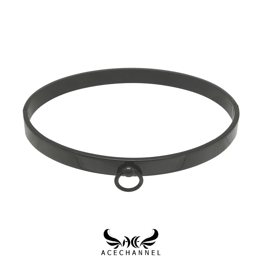 Gold Black Silver Color Polished Stainless Steel Slave Choker Necklace Fetish Wear Woman Jewelry women jewelry metal choker necklace