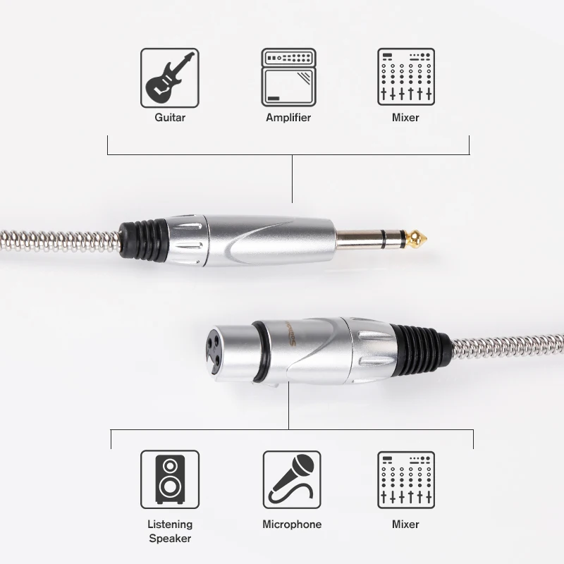 Soundking высококачественный микрофонный кабель XLR Female to 6 35 Male используется для
