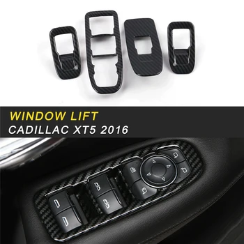

Door Gate Window Lift Button Switch Panel Cover Frame Sticker Interior Accessories FOR Cadillac XT5 2016 Car Styling