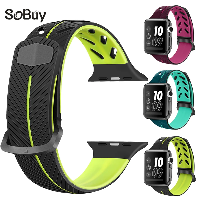 

sport Silicone band strap for apple watch 42mm 38mm bracelet S1 wrist band S2 watchband iwatch rubber strap series 3/2/1