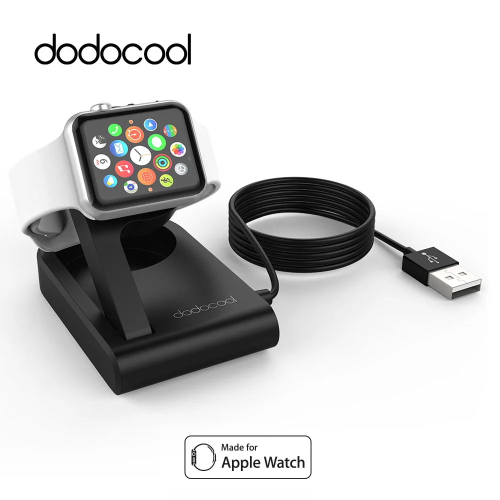 

dodocool MFi Foldable Magnetic Charging Dock Holder Stand Charger for 38mm/42mm Apple Watch Charger 3ft Integrated USB Cable