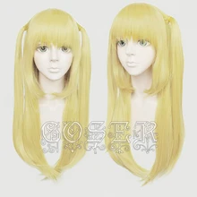 Anime Death Note Amane Misa Cosplay Wigs 60cm Long Golden Heat Resistant Synthetic Hair Wig + Wig Cap